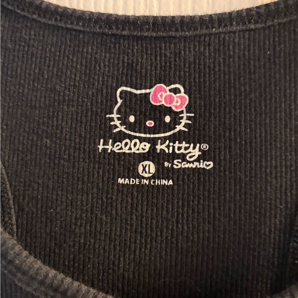 Hello Kitty Black Ribbed Tank Top - Picture 2 of 3